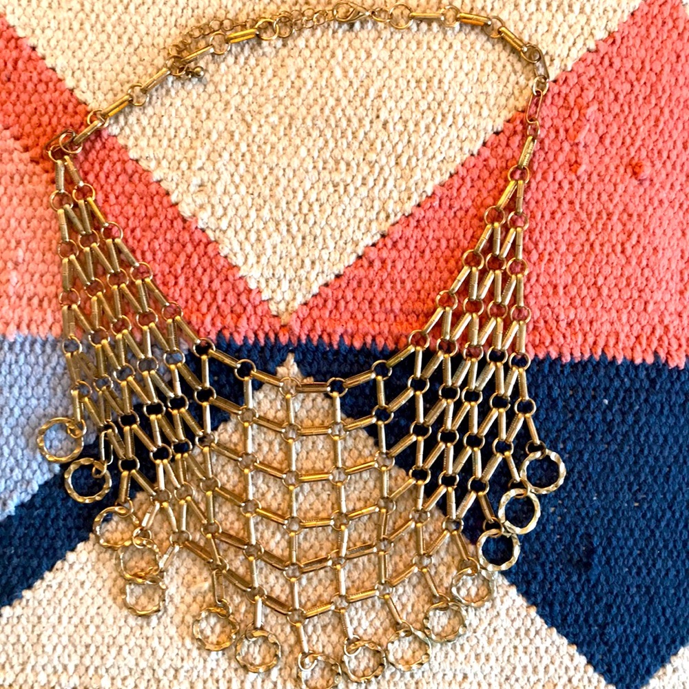 Bronzed gold cleopatra necklace